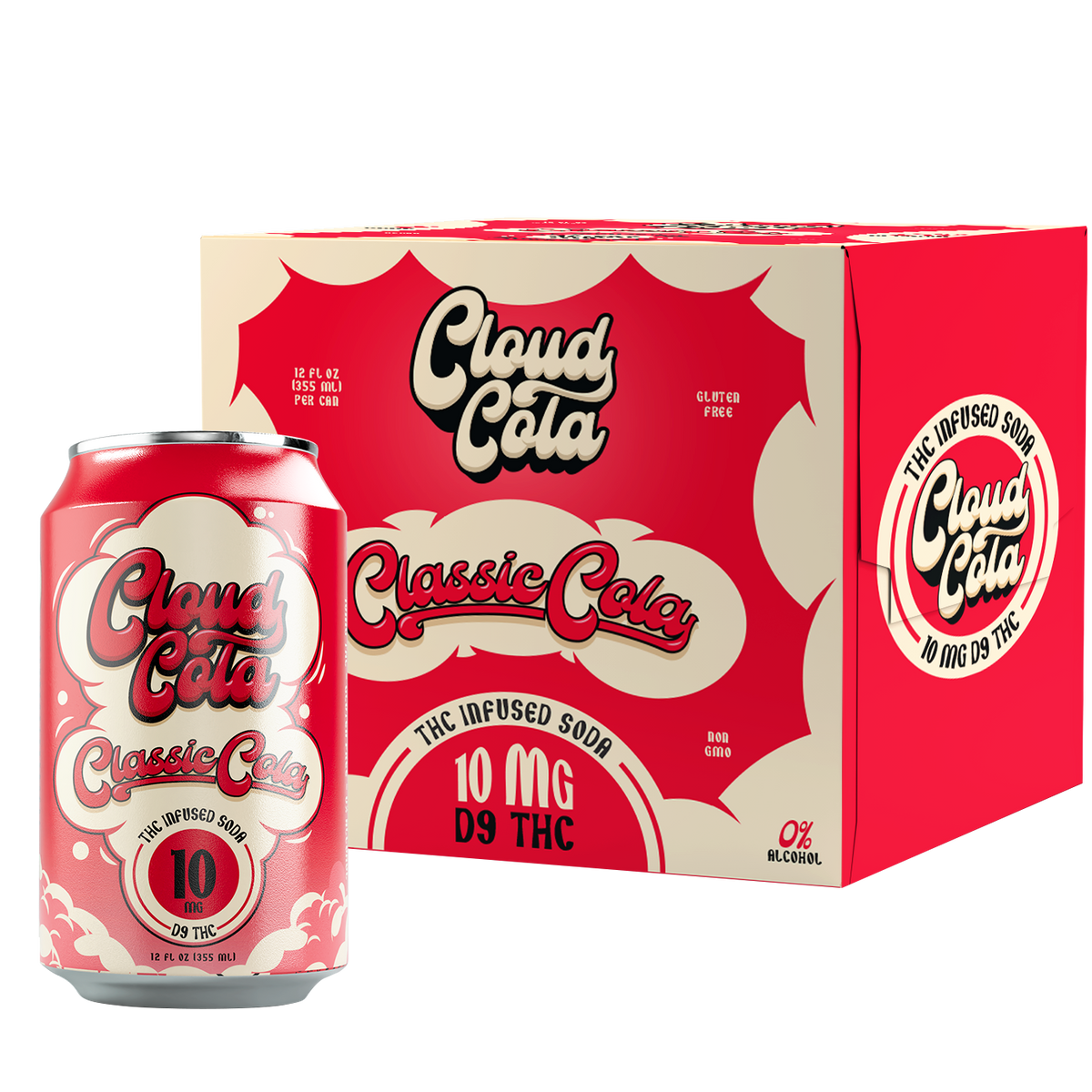 Cloud Cola | Classic Cola 10mg THC Soda | THC-Infused Drink